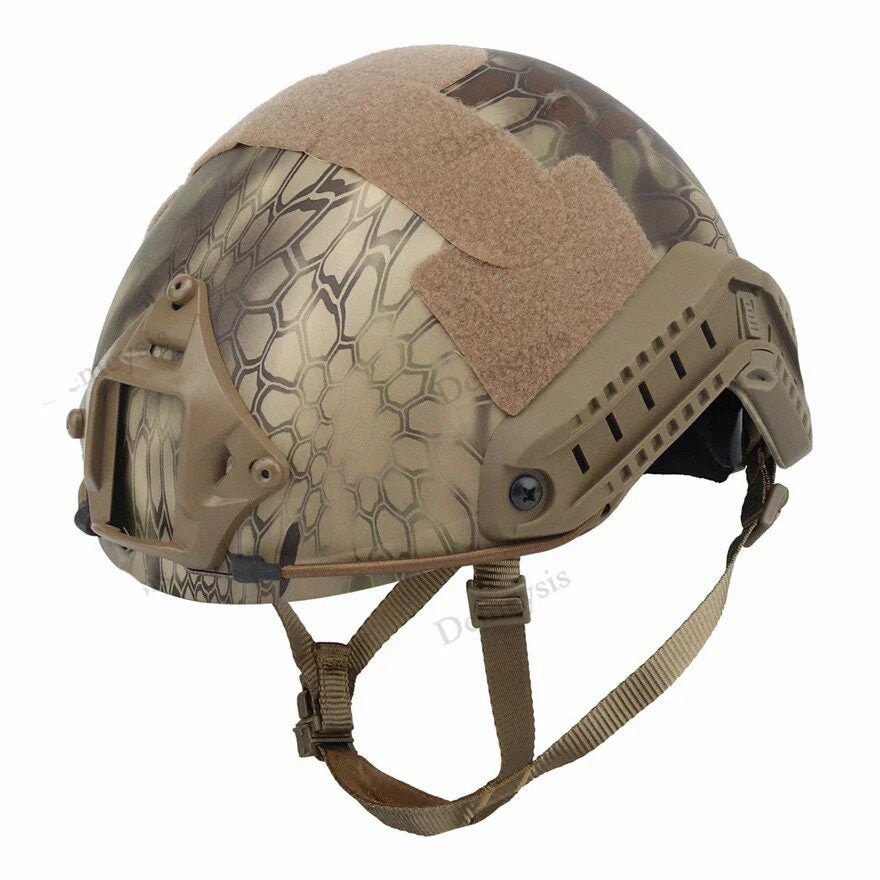 Premium FAST Tactical Helmet – Airsoft MH Camouflage, NVG Mount, Adjustable Outdoor Sport Helmet for Safety & Tactical Use