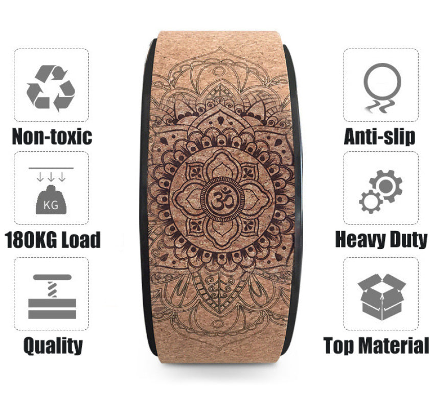 Premium 12.2 Inch Yoga Wheel for Back Pain Relief – Durable Myofascial Release Prop for Improved Flexibility and Posture – PU