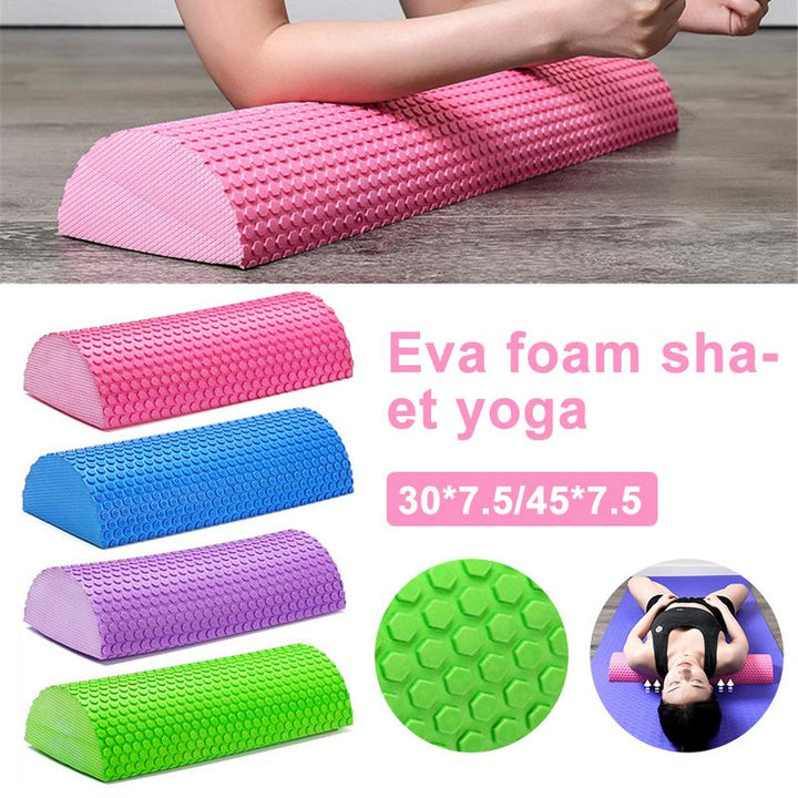 Premium EVA Foam Half Round Massage Roller – Non-Slip Yoga Pilates Balance Pad – Soft, Elastic, Waterproof – Self-Massage