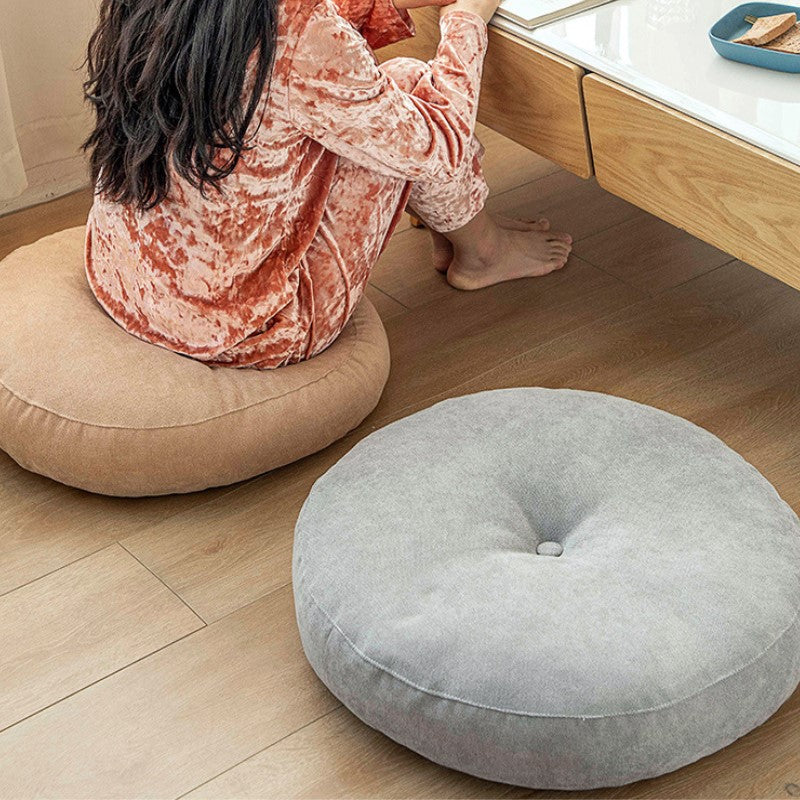 Premium Round Floor Seat Cushion – Soft Tatami Meditation & Yoga Pad – Breathable Cotton & Linen, Comfortable for Sitting